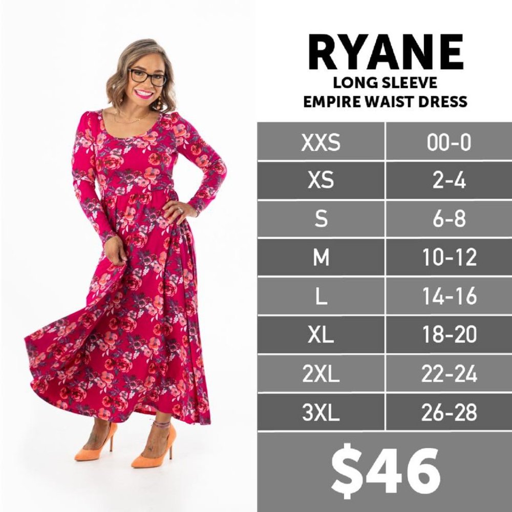 Small Lularoe Ryane maxi dress, SW design in maroon blue beige - Picture 2 of 2
